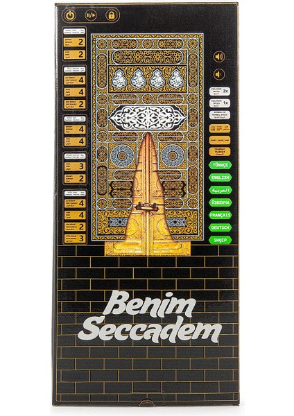 Kabeli Benim Seccadem 7 Dilde Sesli Konuşan Namaz Kıldıran Seccade Siyah modelleri