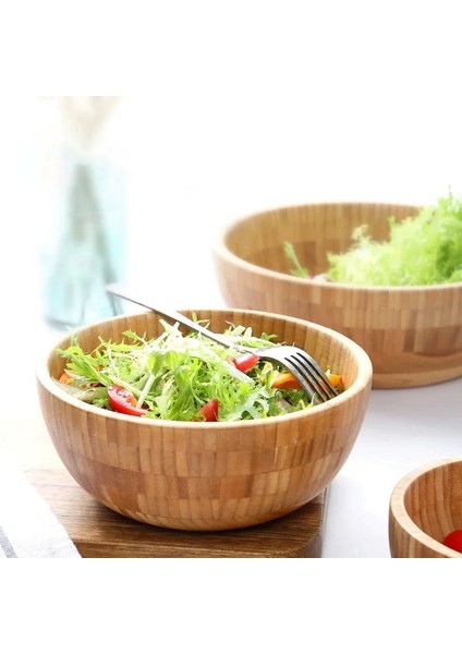 Bambu 3’Lü Salata Kasesi, Sunum Kasesi, Dekoratif Kase, Iskandinav Kase modelleri