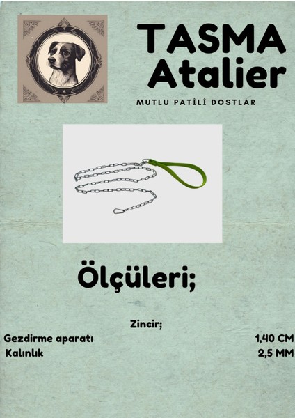 Zincirli Köpek Gezdirme Aparatı 3mm-140cm