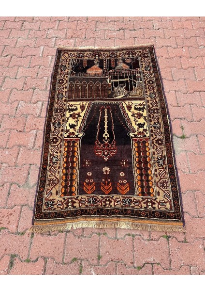 134X216 cm Büyük Boy Çiçek Desenli Vintage Halı, El Dokuma Büyük Alan Halısı, Pembe & Mavi Anadolu Halısı, Oriental Alan Halısı