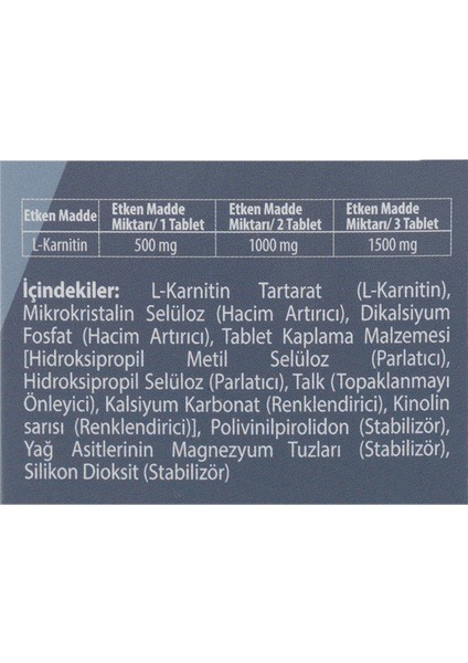 L-Karnitin - 30 Tablet