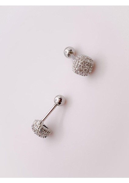 Cerrahi Çelik Piercing Zirkon Taşlı Baget Kıkırdak Helix Tragus Piercing (1ADET)