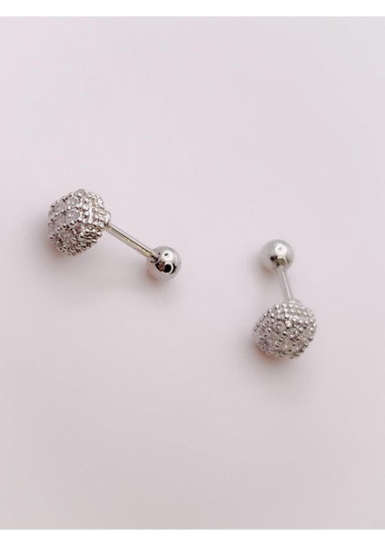 Cerrahi Çelik Piercing Zirkon Taşlı Baget Kıkırdak Helix Tragus Piercing (1ADET)