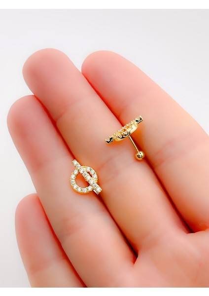 Cerrahi Çelik Piercing Marka Model Kıkırdak Helix Tragus Piercing (1 Adet)