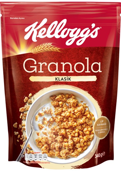 4lü Granola Paketi, Çikolata Parçacıklı ve Fındıklı,Kurutulmuş Meyveli, Beyaz Çikolatalı ve Antep Fıstıklı, Klasik
