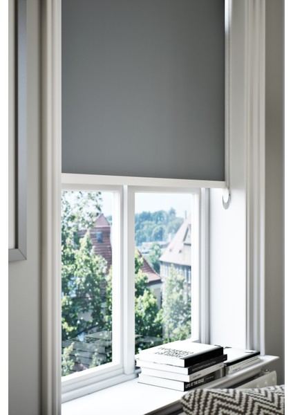 Lazer Kesim Mat Stor Perde, Lazer Kesimli Klasik Serisi, C-1004 Antrasit Renk