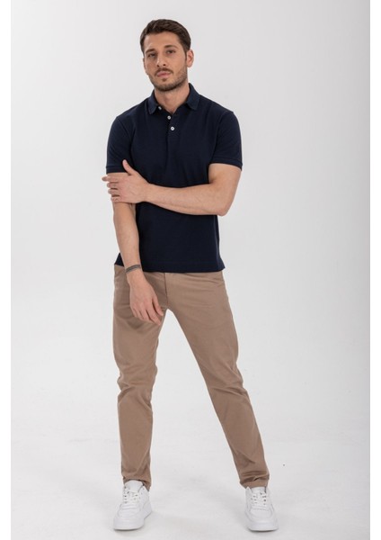 Lacivert Polo Yaka Regular Fit T-Shirt fırsatları