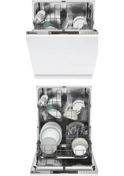 3051WI+ HVG74WK3W+HDG2C2WTK Beyaz Ankastre Set +Hı 3E7L0S-17 Tam Entegre Ankastre Bulaşık Makinesi