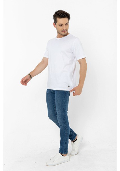 Yuvarlak Yaka Beyaz Relax Organik Pamuk T-Shirt fırsatları