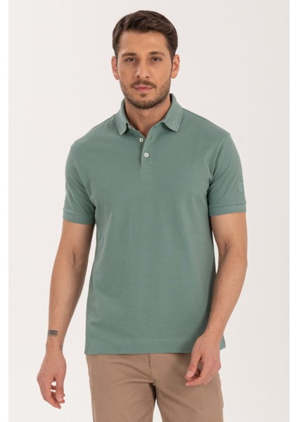 Mint Polo Yaka Regular Fit T-Shirt