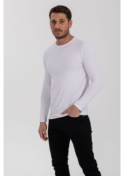 Slong Yuvarlak Yaka Uzun Kollu Slim Fit Basıc fiyatları