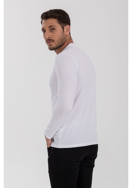 Slong Yuvarlak Yaka Uzun Kollu Slim Fit Basıc indirimleri