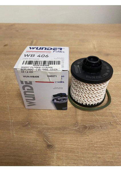 Wunder WB406 Yakıt Filtresi 208 308 T9 508 C4 B7 C4 Cactus C5×7 Ds3 Ds4 Focus Iııı Cew 14> Galaxy Iv Cdr 15> 1.5 Tdcı Yenı Mondeo Cng 15> Kuga Iı 13> Galaxy Iıı 06> 2.0 Tdcı 2.2 Tdcı At DV6FC 1.6 Hdı