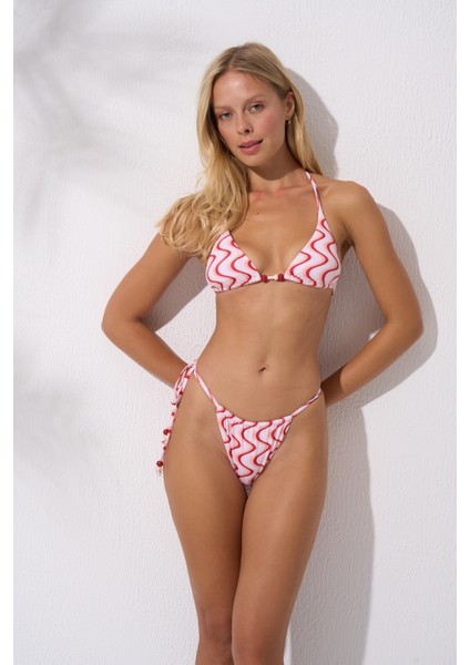 Brazilian Üçgen Bikini Takım Desenli 241218