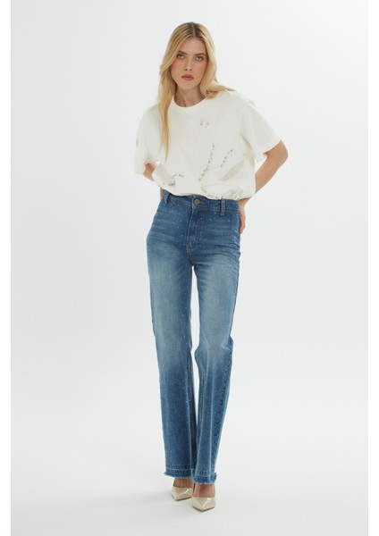 Jagronlu Mavi Mom Jean Pantolon fiyatları