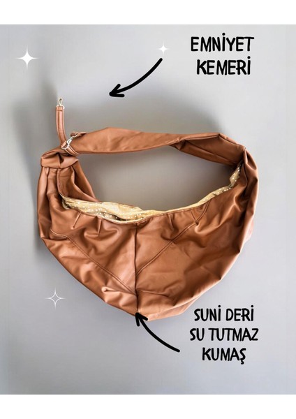 Köpek Taşıma Çantası Kahverengi Suni Deri Su Tutmaz Kumaş