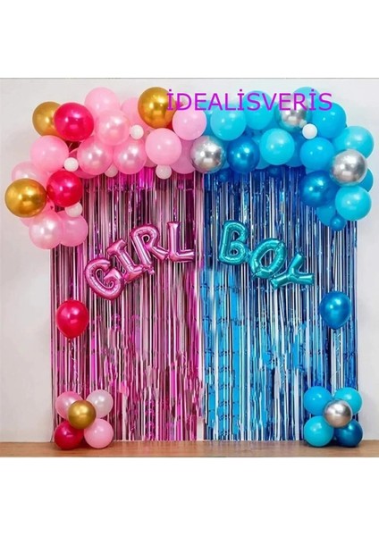 Cinsiyet Partisi Lüks Balon Seti Folyo Balonlu Gextr 657515