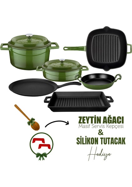 Döküm 6x Trendy Serisi 8 Parça Tencere & Tava Seti