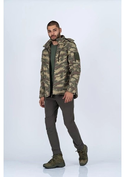 Combat Tactical Outdoor Kamuflaj Mont Su Rüzgar Geçirmez Erkek Softtjell Mont - 305