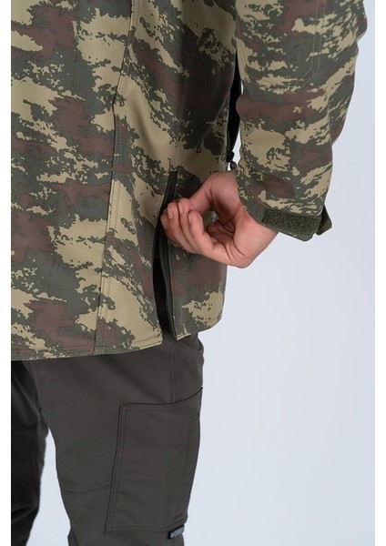 Combat Tactical Outdoor Kamuflaj Mont Su Rüzgar Geçirmez Erkek Softtjell Mont - 305