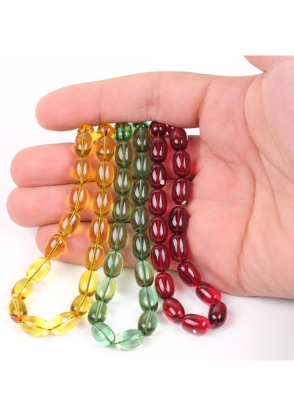 Sıkma Kehribar Eski Alman Oyun Zar Obje Kapsül Kesim 7.5X11 Mm Tesbih Seti modelleri