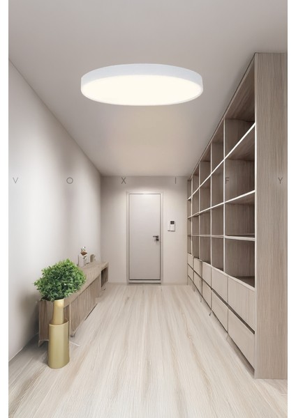 24W Büyük Boy Tavana Sıfır LED Plofonyer Avize Armatür Banyo Tuvalet Balkon Lambası Armatürü Beyaz Işık fiyatları