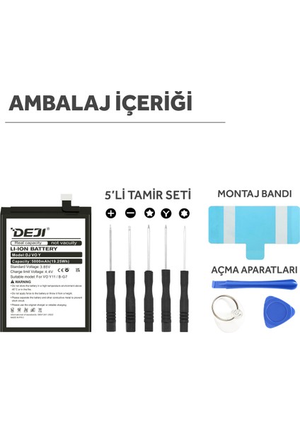 Vivo Y11 Uyumlu Mucize Batarya B-G7 fırsatları