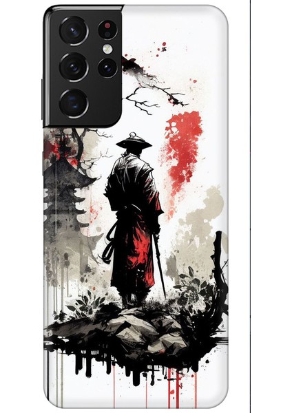 Samsung Galaxy S24 Silikon Kılıf Samurai Siyah Beyaz