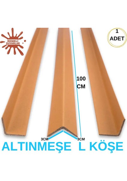 100CM Atc Kahve Altınmeşe L Köşe Duvar Çıtası Kapama Çıtası Duvar Lambirisi Paneli Kapama L Köşesi
