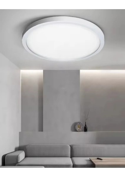 Ledli Tavan Lambası Tuvalet Banyo Balkon Koridor Aydınlatma Avize Aplik 6500K Beyaz Işık 25 cm Çap