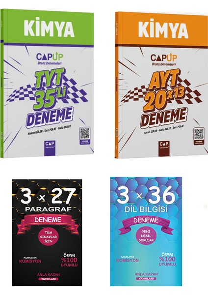 Tyt / Ayt Kimya 35'li Deneme / Paragraf / Dilbilgisi Denemeleri
