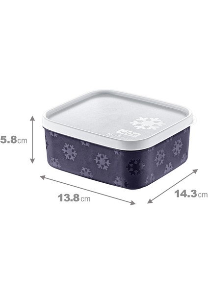 4'lü Set No Frost Saklama Kabı Lacivert 700 ml