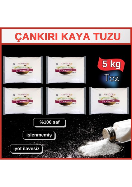 Çankırı Kaya Doğal Öğütülmüş Kaya Tuzu 5 kg