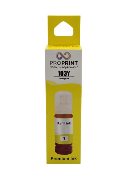 Epson L3256 Sarı Muadil Mürekkep 103 - 70 ml