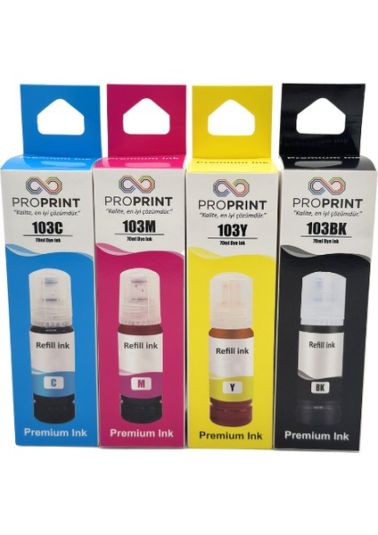 Epson L11050 4 Renk Muadil Mürekkep 103 - 70 ml