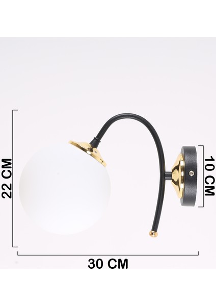 Yoyo Siyah Gold Beyaz Camlı Aplik modelleri