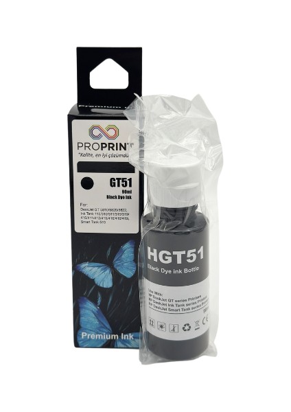 Hp GT51XL Siyah Muadil Mürekkep 90 ml Ink Tank 410 – Ink Tank 415
