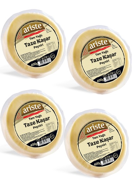 4'lü Taze Kaşar Peyniri 1600 gr (400gr x 4)