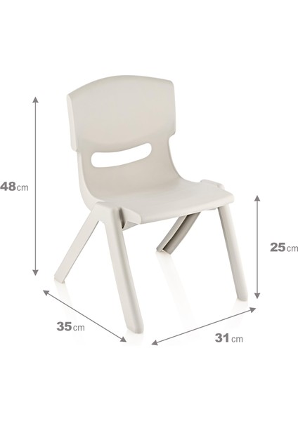 Fiore 4'lü Set Küçük Şirin Çocuk Sandalyesi Latte