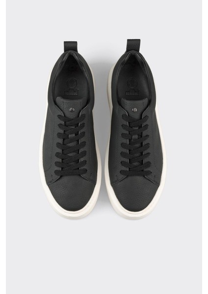 Siyah Deri Erkek Spor Ayakkabı fırsatları