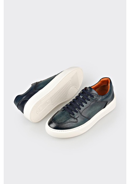 Lacivert Deri Erkek Spor Ayakkabı modelleri
