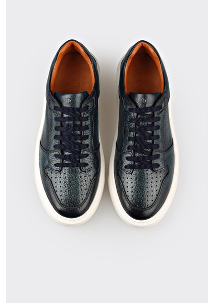 Lacivert Deri Erkek Spor Ayakkabı fırsatları