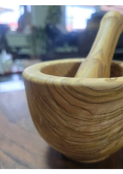 F&swoodart Zeytin Ağacı Doğal Ahşap Havan 11 x 8 cm - El Yapımı modelleri