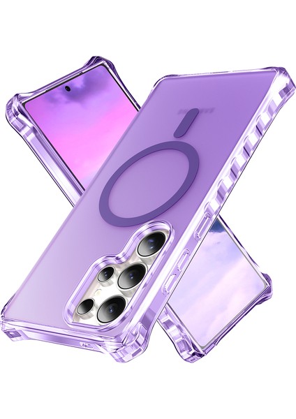 Samsung Galaxy S24 Ultra Küçük Dalgalı Kenar Pc + Tpu Telefon Kılıfı Magsafe ile Uyumlu (Yurt Dışından)