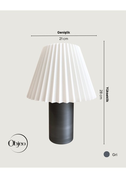 Modern Gri Objeo 3D Özel Tasarım Dekoratif Abajur fiyatları
