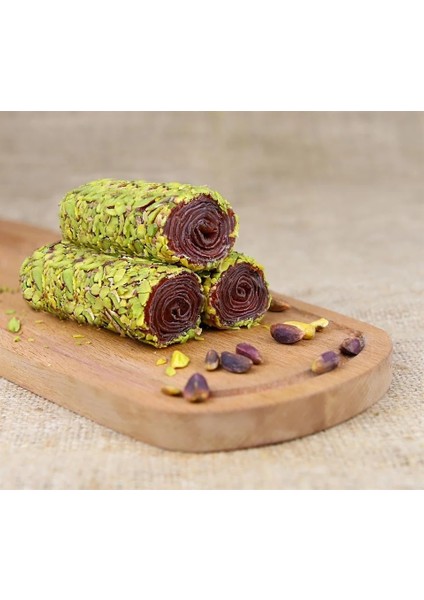 File Fıstık Kaplı Çilek Aromalı Sürme Kakao Fındık Kremalı Sarma Lokum