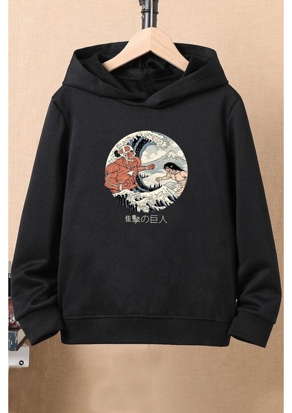 Only Trendwear Unisex Kanagawa Oki Nami Ura Baskılı Sweatshirt