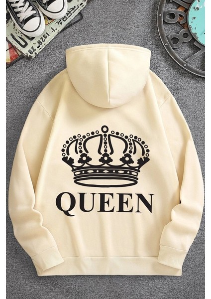 Only Trendwear Unisex Quenn Sırt Baskılı Sweatshirt