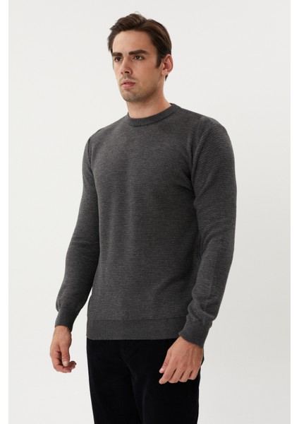 Et 3635 Bisiklet Yaka Desenli Erkek Kazak modelleri