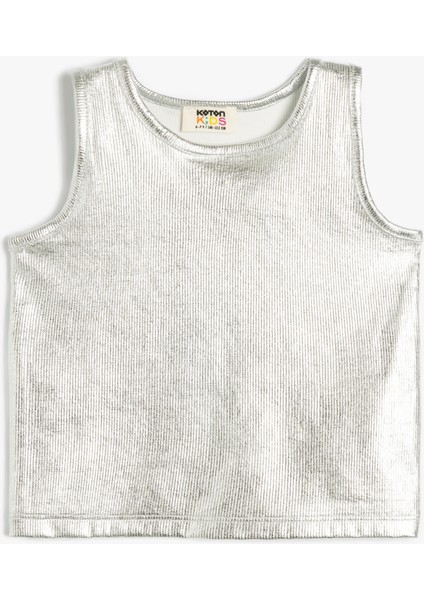 Atlet Parlak Kumaş Ribanalı Bisiklet Yaka Pamuklu